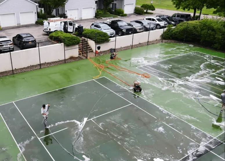 Strongsville Power Washing professional cleaning outdoor surfaces at Strongsville property