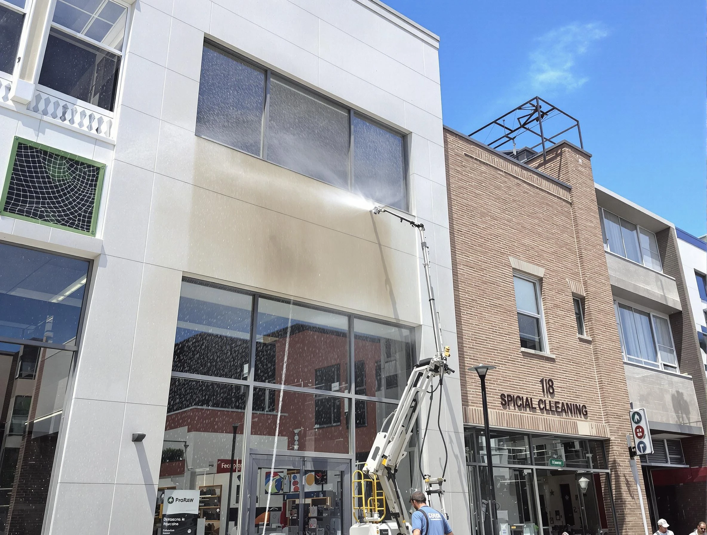 Strongsville Power Washing performing power washing on a residential driveway in Strongsville