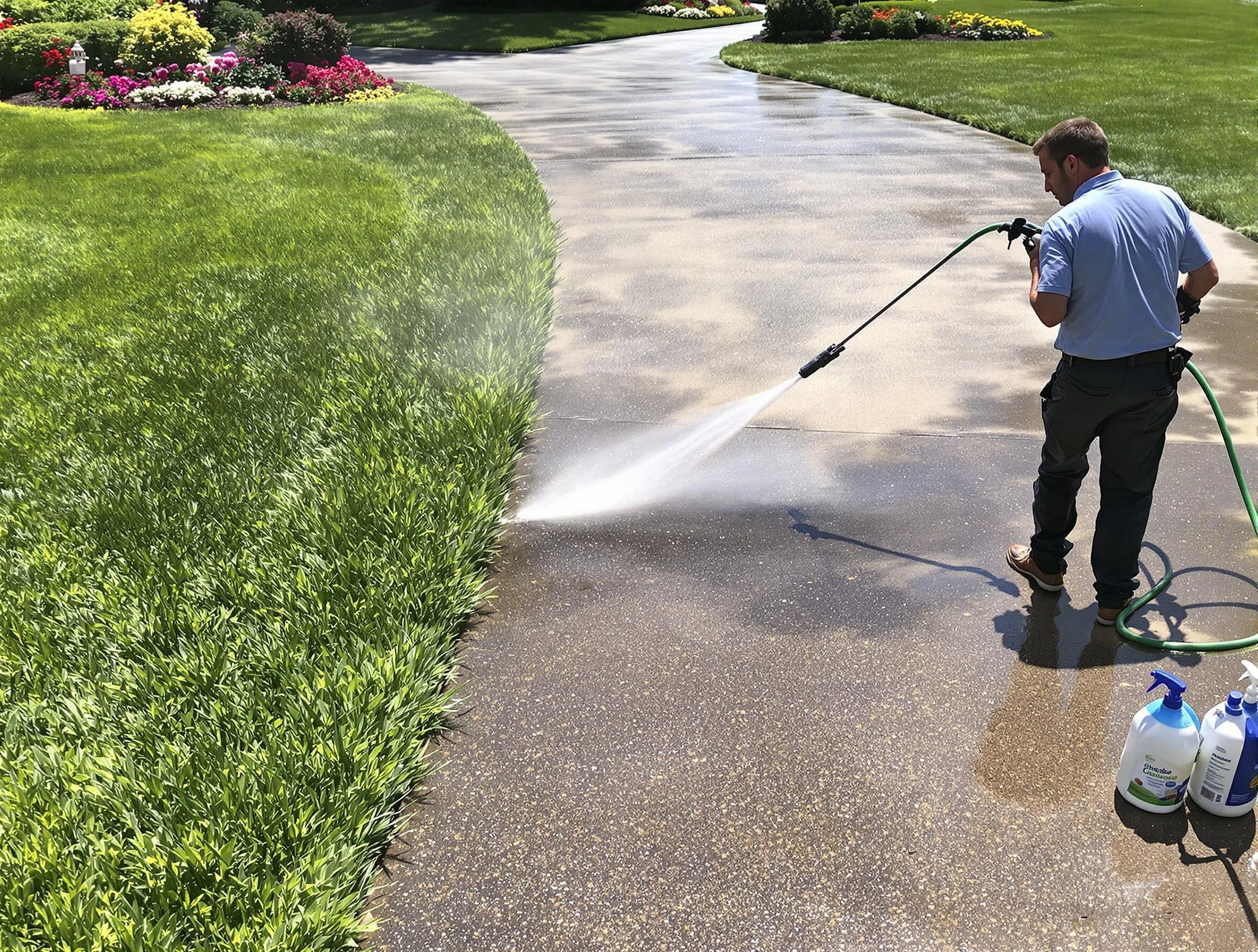 Before and after pressure washing by Strongsville Power Washing in Strongsville